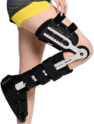 Ortesis inmovilizadora de Rodilla, Rodillera ortopédica Ajustable con bisagras, órtesis de abducción para Pierna Izquierda o Pierna Derecha, Soporte de Rodillera con bisagras (V?nster MM)