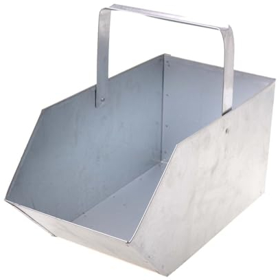 Aqbau® Kohlenkasten Kohlenschütte Aschekasten Aschebehälter Metallkohlenkasten Kohlewanne (Silber (Verzinkt))