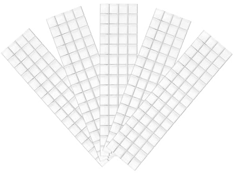 QUARKZMAN 5 Stück Fliesenaufkleber, 10 x 10 mm Fliesenfolie Bad Mosaikfliesen Fliesen überkleben für Bad Küche Wohnzimmer Dekoration - Silber