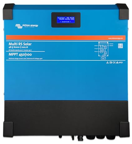 Victron Energy Convertisseur 100 amp Chargeur de Batterie et Contrôleur de Charge Solaire MPPT 450 V 100 amp Multi RS Solar 48 V 6 kVA 230 V