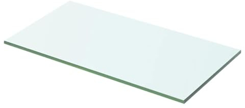 Kavolet 50x20 cm Glasboden Glasscheibe Glasplatte Glasregal Transparent Regalboden Glas Einlegeboden Glasablage für Badezimmer Wandregal Badablage 8 mm stärke