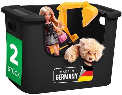 Novaliv 2x Aufbewahrungsbox Bad Organizer Kleiderschrank Schubladen Ordnungssystem Schwarz Wohnmobil Schrank Organizer Box Badezimmer organizer & Kleiderschrank organizer & geeignet als Schubladenbox