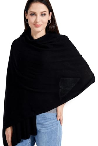 RYYOYY Soft Cashmere Blend Wrap Chic Scarf Stole for Women Wayfarer Travel Extra Large 87x28 Black
