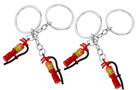 HOOTNEE 4stücke Feuerlöscher-schlüsselanhänger Aus Dekorative Schlüsselbinder Für Handtasche Geldbörse Auto Und Schule Leicht Und Tragbar