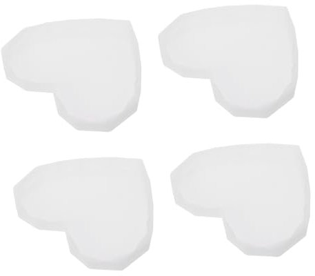 HAWILLOSCH 4pezzi Stampo Silicone Cuore Stampo Per Sottobicchieri Creativi Fai Da Te Facile Da Usare e Pulire Materiale Sicuro e Flessibile Per Creazioni Epossidica