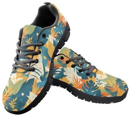 Kuiaobaty Baskets respirantes pour femme, chaussures de travail décontractées, Van Gogh Art, papillon, imprimé léopard, chaussures de marche, gym, fitness, Aquarelle Plante, 39 EU