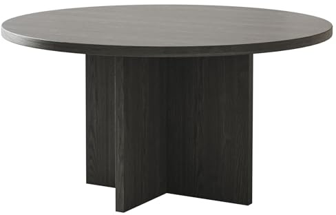 Selsey OVO - Couchtisch rund 76x76 cm Holzoptik Anthrazit