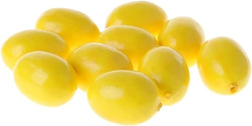 Wpppan 20Pcs Yellow Simulation Artificial Lemon Fake Fruit Disply Home Party Decor Artificial Fruit Trees for Home Decor Artificial Fruit Artificial Plants,Artificial Plants and Flowers