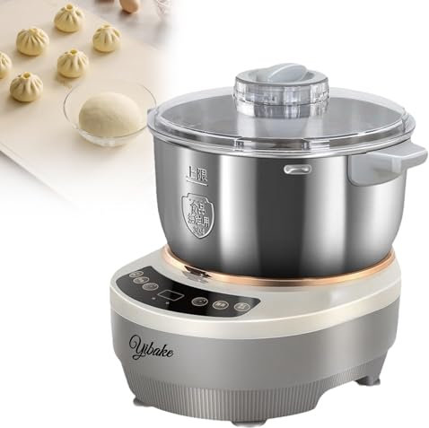 ZIXIAOS Amasadora con Función De Fermentación, Fermentadora De 25-38 °c, Amasadora Profesional De Acero Inoxidable con Temporizador por Microcomputadora, Diseño Dividido para El Hogar.,5L