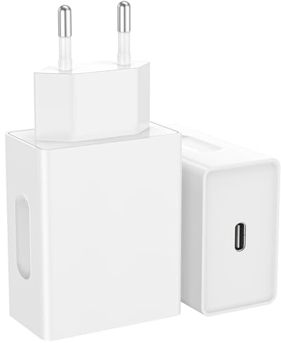 Cargador USB C 20W 2-Pack Rápida Carga para iPhone 16/16 Pro/16 Pro Max/16 Plus/15/14/13/12/11/XS/XS MAX/X/XR,Samsung Galaxy,Google Pixel,Cargador rápido de Tipo C