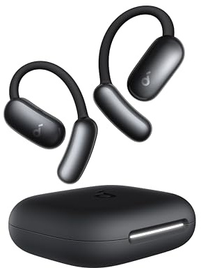 soundcore AeroFit 2 AI Assistant von Anker, Open-Ear-Kopfhörer, druckfreier Sitz, doppelt so kräftiger Bass, Echtzeit-Übersetzung, Hi-Res, 35 Stunden Wiedergabezeit, IP55