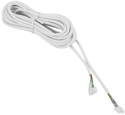 ZJchao 5 Core 15m Video Door Phone Cable Intercom Cable Doorbell Cable 0.3mm² Flexibel Koppartråd med Föranslutna Kontakter för Videodörrtelefonsystem