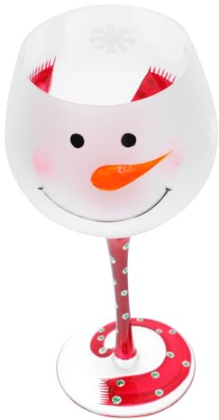 EPIGEIST Copa De Vino De Muñeco De Navideño Copa De Cóctel Alta Accesorio Para Bar Para Fiestas De Navidad Decoración De Invierno Cristalería De Fiesta
