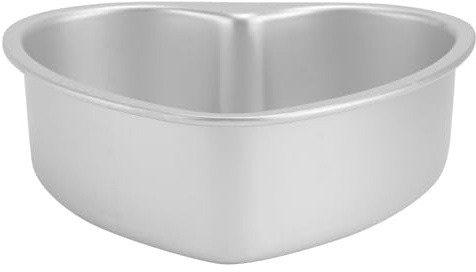 NUOBESTY Stampo da Forno a Forma di Cuore in Alluminio Anodizzato 21 Cm con Fondo Rimovibile Antiaderente per Mini Torte, Cheesecake e Dessert, Lavabile in Lavastoviglie, Adatto per Feste