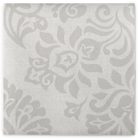Mank Airlaid Serviette Rex 40 x 40 cm – 50 Stück, stoffähnliche Premium Einweg Servietten, weich & reißfest, extra saugstark, Hochzeit Ornament in Trendfarben (Silber-Grau)