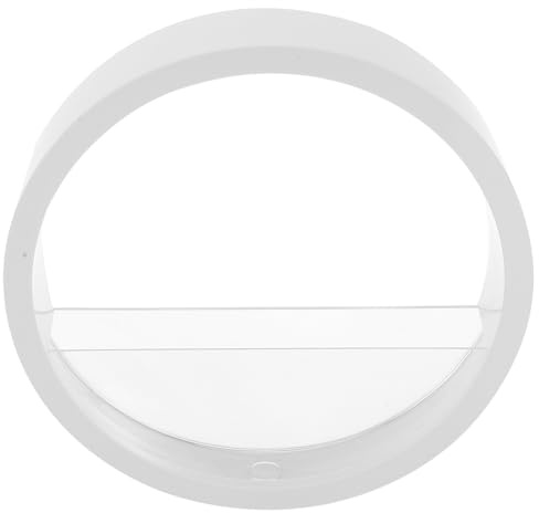 SOLUSTRE Fioriera da Parete Rotonda Sospesa Bianca, Vaso per Piante Grasse da Appendere al Muro, Vaso Idroponico Trasparente Diametro 25 Cm, Contenitore Salvaspazio per Balcone e Interni,