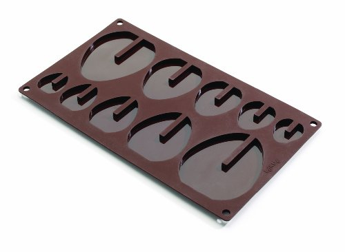 Lékué - Molde 3D para Pascua, diseño con 5 huevos, silicona platino color marrón