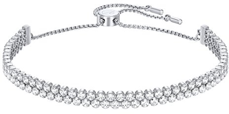 Swarovski Subtle bracelet, White, Rhodium plated