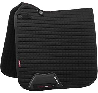 LeMieux Dressage Cotton Square Saddle Pad - English Saddle Pads for Horses - Equestrian Riding Equipment and Accessories (Black - Large)