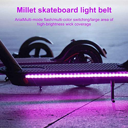 Luce Striscia LED, Luci Striscia LED Pieghevole Scooter Elettrico Impermeabile SUNJULY Per Xiaomi M365 Per la Decorazione Esterna Skateboard Scooter