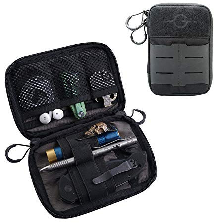 Tacticalgeek BlockE Elektronischer Organizer EDC Aufbewahrungstasche, 5 Taschen + 6 elastische Organizer Reise EDC Organizer Tragetasche Handy Tasche Ausrüstung Tasche Ladekabel Tasche (schwarz)
