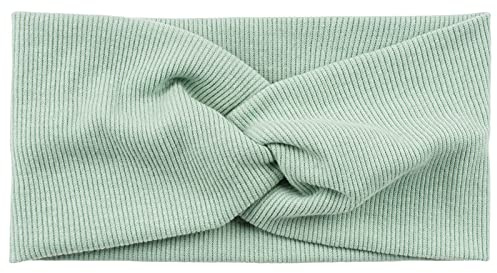 styleBREAKER Damen Haarband in Feinripp Optik mit Schleife, Twist Knoten, Stirnband, Headband 04026009, Farbe:Mint