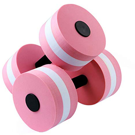 Bluelanss Aqua-Manubri per sport acquatici, in schiuma PE, set da 2 manubri acquatici per uomo e donna, colore: rosa acquafitness