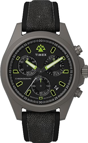 Timex Expedition North 43 mm herrklocka - Svart syntetiskt tvådelat armband, svart urtavla, titanboett TW2V96300