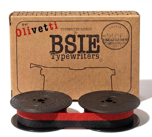 BSIE Färgband för Olivetti-Skrivmaskin – Svart/Röd – Passar Vintage-Skrivmaskiner – GR4 – Testat i Nizza, Frankrike