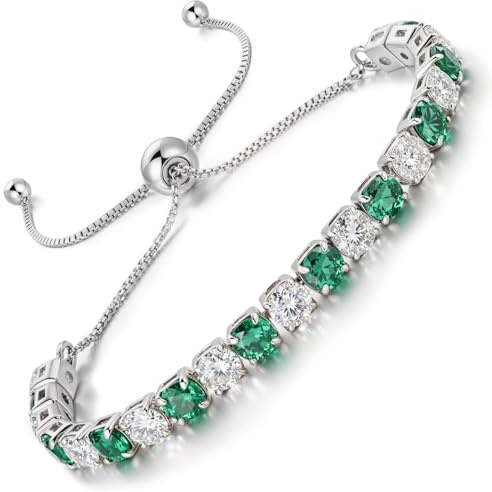 LOVANS Tennisarmband Damen mit 4/5/6 mm Zirkonia Kristall, 18K Vergoldet/Roségold/Silber Armband passt zu Handgelenken von 8-22 cm - Geschenk für Frauen, Mädchen & Mama