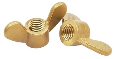 5/10PCS M3 M4 M5 M6 M8 M10 M12 M14 Brass Wing Nuts Copper Nuts Hand Tighten Nut (Color : 10pcs, Size : M14)