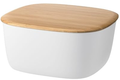RIG-TIG BOX-IT Boîte à Pain, Robuste PBT, Jehs & Laub – Garde le Pain Frais – Couvercle Bambou & Planche à Découper – Style Irrésistible Cuisine