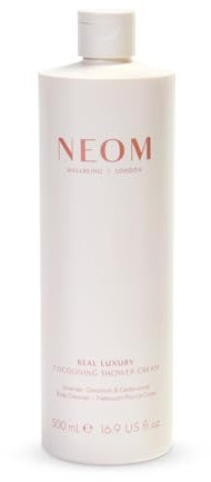 NEOM Real Luxury Cocooning Shower Cream, 500ml | Lavender, Geranium & Cedarwood I 100% Natural Fragrance I Creamy and Calming