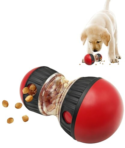 ZLFCypheria Jeux Intelligence Chien, Jouet Chien Occupation, Distributeur de Croquettes pour Chiens Jouets, Améliore la Digestion, pour Chiens de Grande/Moyenne/Petite Taille (Rouge)