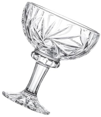 Bols à dessert en verre, mini-coupelles à dessert, coupe à glace, coupe à dessert en verre à base haute, bol sur pied for glaces, yaourts, smoothies et collations, élégant récipient à glace en verre