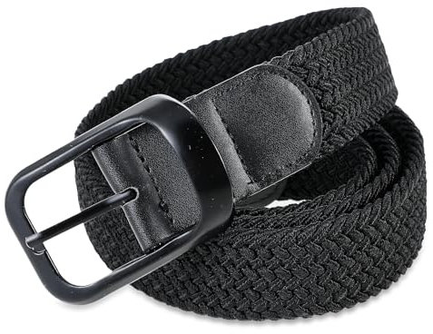 HJZHII 110cm Elastischer stretchgürtel herren,flechtgürtel herren,stoffgürtel Geflochtener Stretchgürtel Dehnbarer Gürtel für Herren Damen