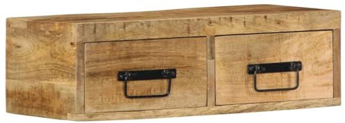 Gecheer TV-väggskåp 60 x 30 x 19 cm massivt trä av mango, TV-ställ för vardagsrum, vägg TV-skåp, hängande TV-skåp, vardagsrum utrustad vägg, TV-väggskåp, P4017458