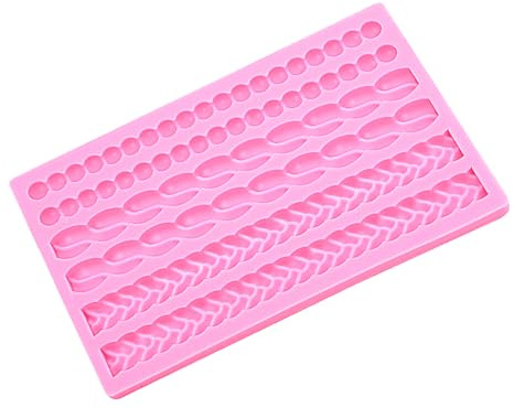 Nicear Molde De Cuerda De Silicona Molde De Perlas Para Fondant Molde De Masa Para Tarta De Silicona Moldes De Cadena De Encaje Molde De Silicona DIY Molde Para Pasteles Fondant Molde Para Cupcakes