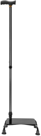 Treppensteigstock, Treppensteig Hilfsstock für Senioren Einstellbarer Höhenverstellbar 85-105cm, Gehstock mit Basis Vierfuß Spazierstock Treppenlift-Hilfe Tragkraft 150kg