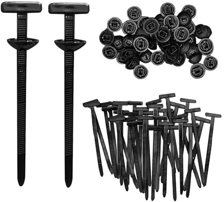 Set di 50 fascette per cavi riutilizzabili, fascette stringicavo, fascette per cavi, set con chiusura lampo, fascette in nylon con clip