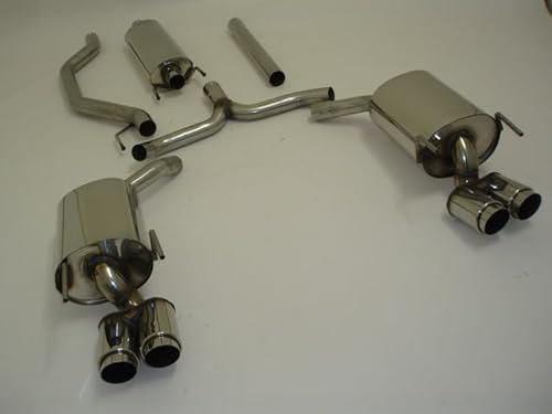 Friedrich Motorsport Duplex-Sportauspuffanlage, passend für Opel Vectra C (Motorisierung siehe Artikelbeschreibung), Set mit Parkscheibe