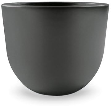 Garden Center Shop | Macetero de Resina Eggy Ø100x77 cm | Diseño Redondeado Extra Grande | 400 litros de Capacidad | Color Decorativo y Moderno Antracita | para Interior y Exterior | Estilo Elegante