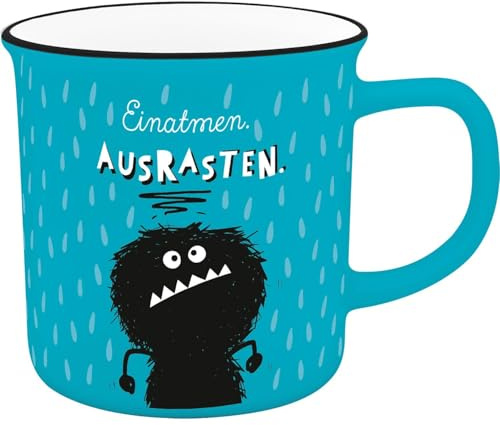 Sheepworld XL-Becher mit Motiv Ausrasten | Lieblingsbecher aus New Bone China Porzellan, Tasse mit Spruch, 55 cl, mit Geschenkbanderole | Geschenk Freund, Freundin | 74526