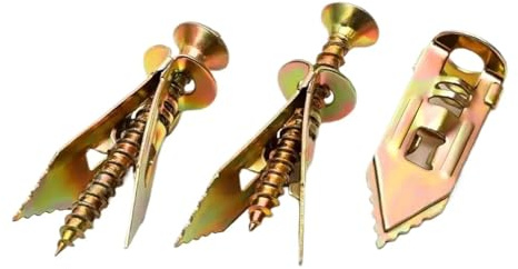 Juego de 50 tacos de pared huecos, tornillos autorroscantes for clavar y clavar, pernos de expansión de fijación a prueba de óxido, dureza galvanizada.(12 * 40mm)