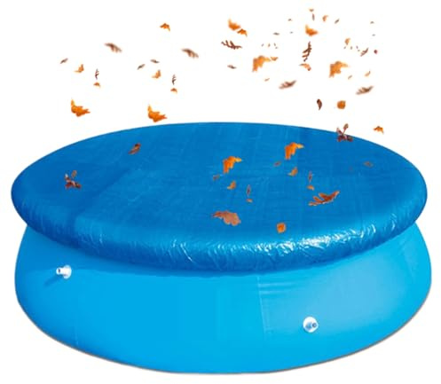 Hiemible Copertura per Piscina,Copertura per Piscine Gonfiabili Rotonde | Coperta Sicura da Esterno Facile da Montare Antipolvere per Vasca Idromassaggio, Piscina Interrata, Giardino in Inverno ed