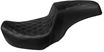 Motorcycle Front Driver Rider Seat Two-Up Driver Passenger Seat Motorcycle Front Rear Cushions Leather Driver Seat For Dyna 2006-2017 Fat Bob Low Rider FLD