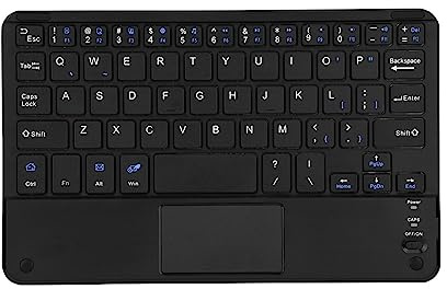 Fockety Mini Teclado Inalámbrico con Touchpad Ultra Slim para Tableta de PC, Diseño Compacto Ligero para Viajeros