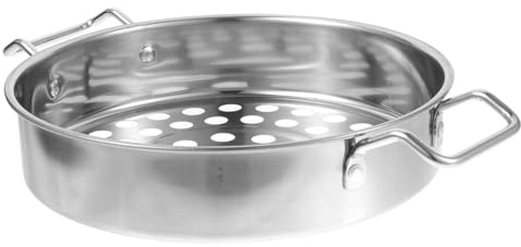Uonlytech Louche Passoire Inox Grand Trou pour Cuisson Filtre Résistant et Facile à Nettoyer Outil Cuisine Polyvalent pour Friture et Bouillons