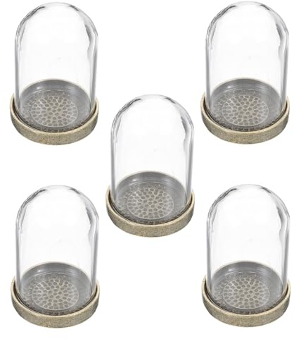 TOYZFRIENDY 5 Ensembles Lot de Terrariums Verre avec Plateau pour Micro-Paysage DIY Cloche Verre Transparent Multi-Usage pour Décoration Intérieure et Présentation de Plantes