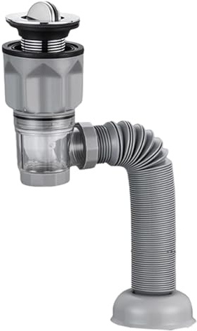 Tuyau de vidange télescopique anti-odeurs – Tuyau de vidange extensible avec design d'étanchéité, longueur réglable | Tuyau de vidange flexible | Pour éviter les odeurs dans le K